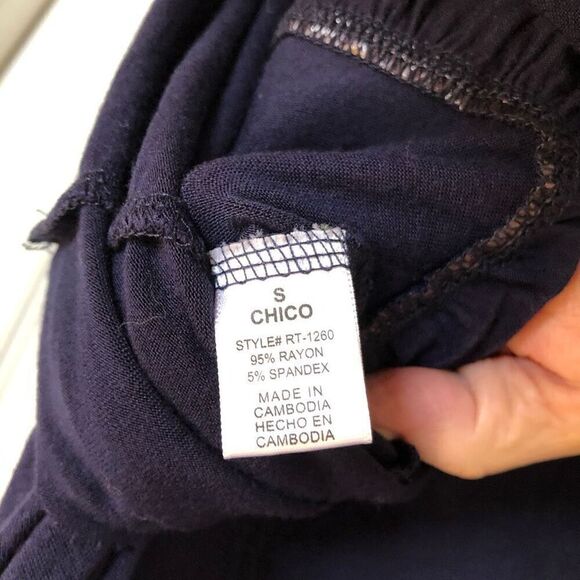 ZENANA - NWOT - L Sz Small - Short-Sleeve Tunic-Length Top w/Peplum in Navy Blue - Picture 9 of 12